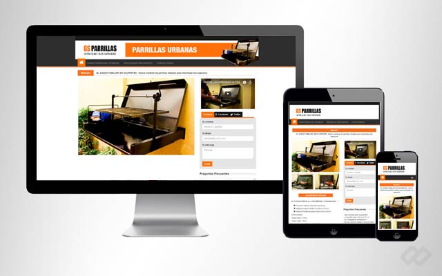 Re-diseño sitio web para tienda venta de parrillas
