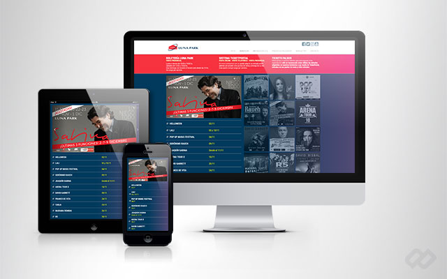 Diseño y Programación de sitio web Luna Park.